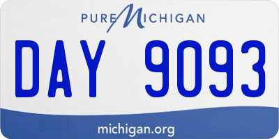 MI license plate DAY9093
