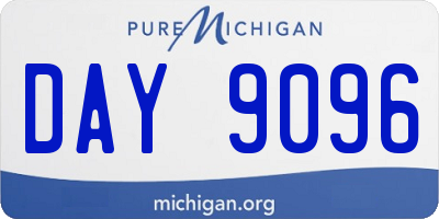 MI license plate DAY9096