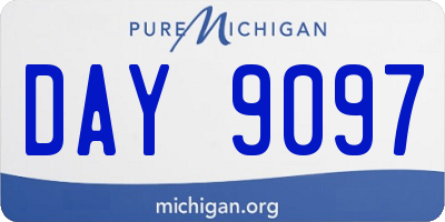 MI license plate DAY9097
