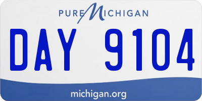 MI license plate DAY9104