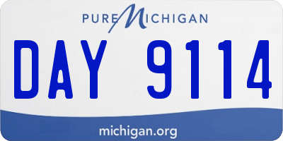 MI license plate DAY9114