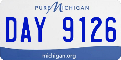 MI license plate DAY9126