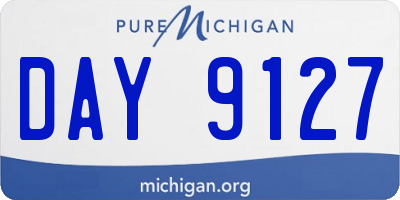 MI license plate DAY9127