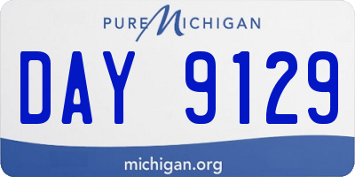 MI license plate DAY9129