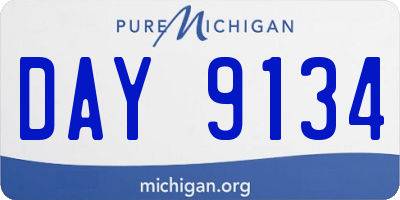 MI license plate DAY9134