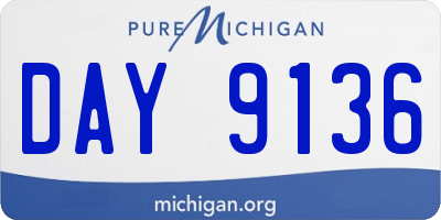 MI license plate DAY9136