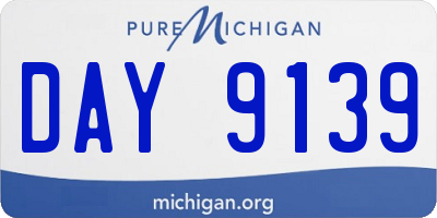 MI license plate DAY9139