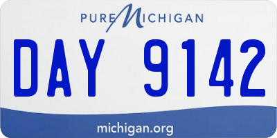 MI license plate DAY9142
