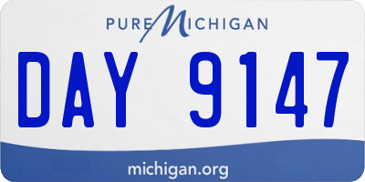 MI license plate DAY9147