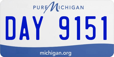MI license plate DAY9151