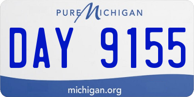 MI license plate DAY9155