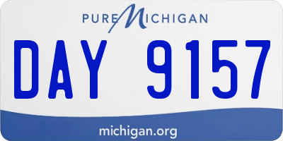 MI license plate DAY9157