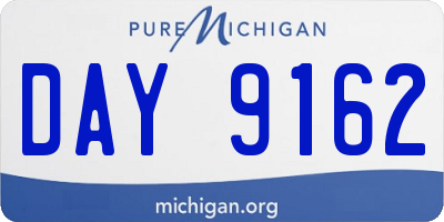 MI license plate DAY9162