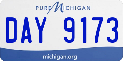 MI license plate DAY9173