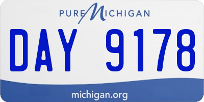 MI license plate DAY9178