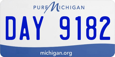 MI license plate DAY9182