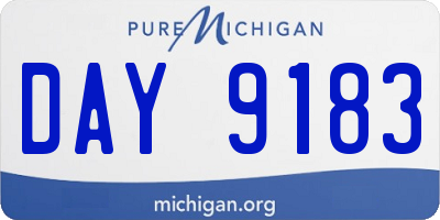 MI license plate DAY9183