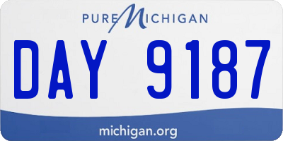 MI license plate DAY9187