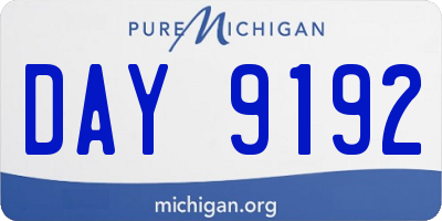 MI license plate DAY9192