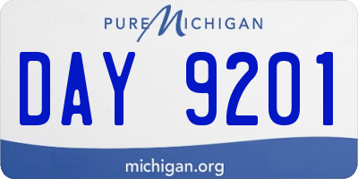 MI license plate DAY9201