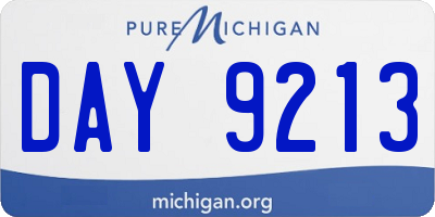 MI license plate DAY9213