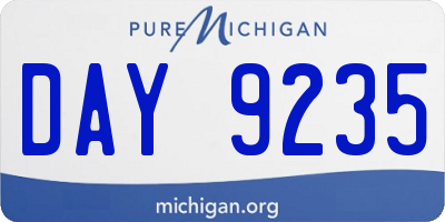 MI license plate DAY9235