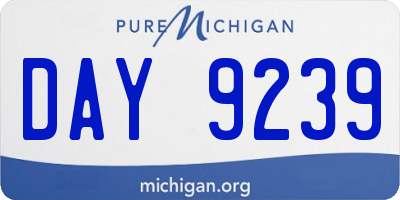 MI license plate DAY9239