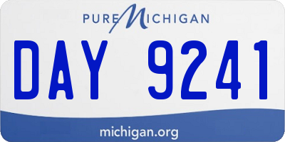 MI license plate DAY9241