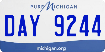 MI license plate DAY9244