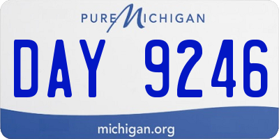 MI license plate DAY9246