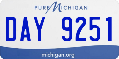 MI license plate DAY9251
