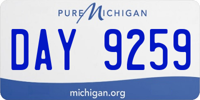 MI license plate DAY9259