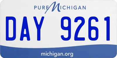 MI license plate DAY9261