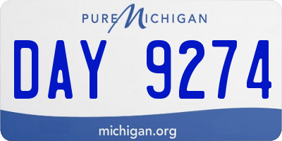 MI license plate DAY9274