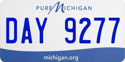 MI license plate DAY9277