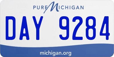 MI license plate DAY9284