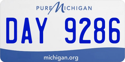 MI license plate DAY9286