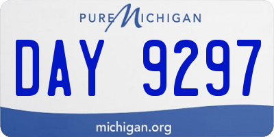 MI license plate DAY9297