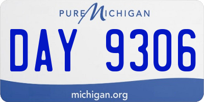 MI license plate DAY9306