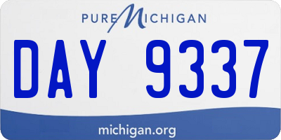 MI license plate DAY9337