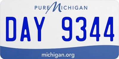 MI license plate DAY9344