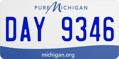MI license plate DAY9346