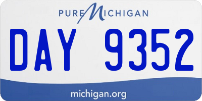 MI license plate DAY9352