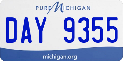 MI license plate DAY9355