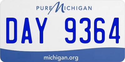MI license plate DAY9364
