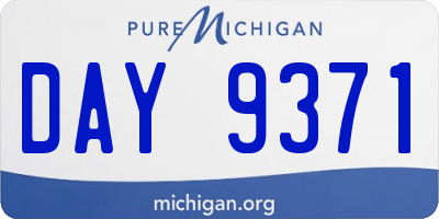 MI license plate DAY9371