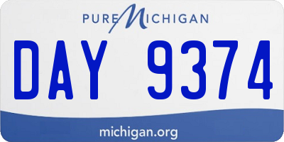 MI license plate DAY9374