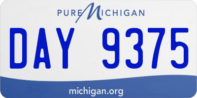 MI license plate DAY9375