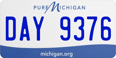 MI license plate DAY9376