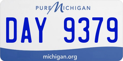 MI license plate DAY9379